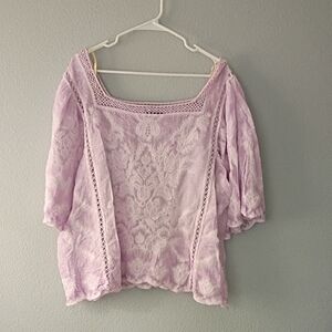 Democracy Light Purple Lace Blouse